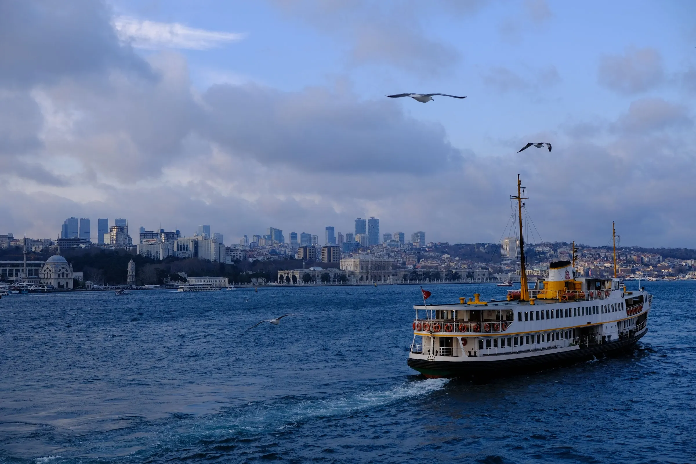 A ferry on the Bosphorus